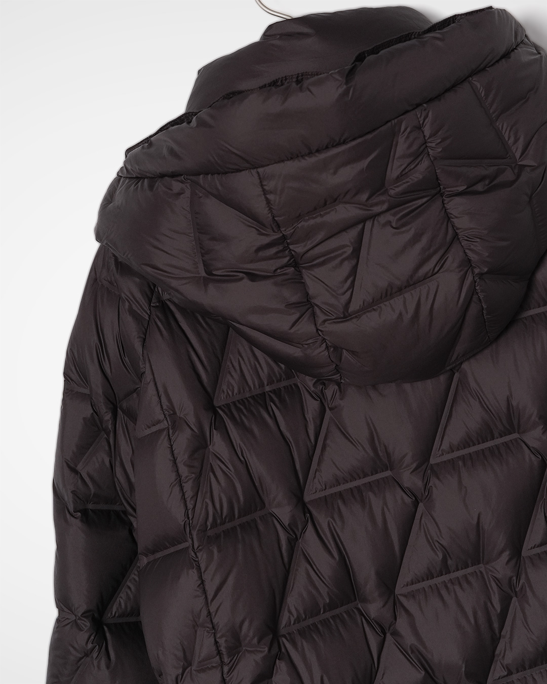 Mocha Hooded Goose Down Coat 제품 사진 6