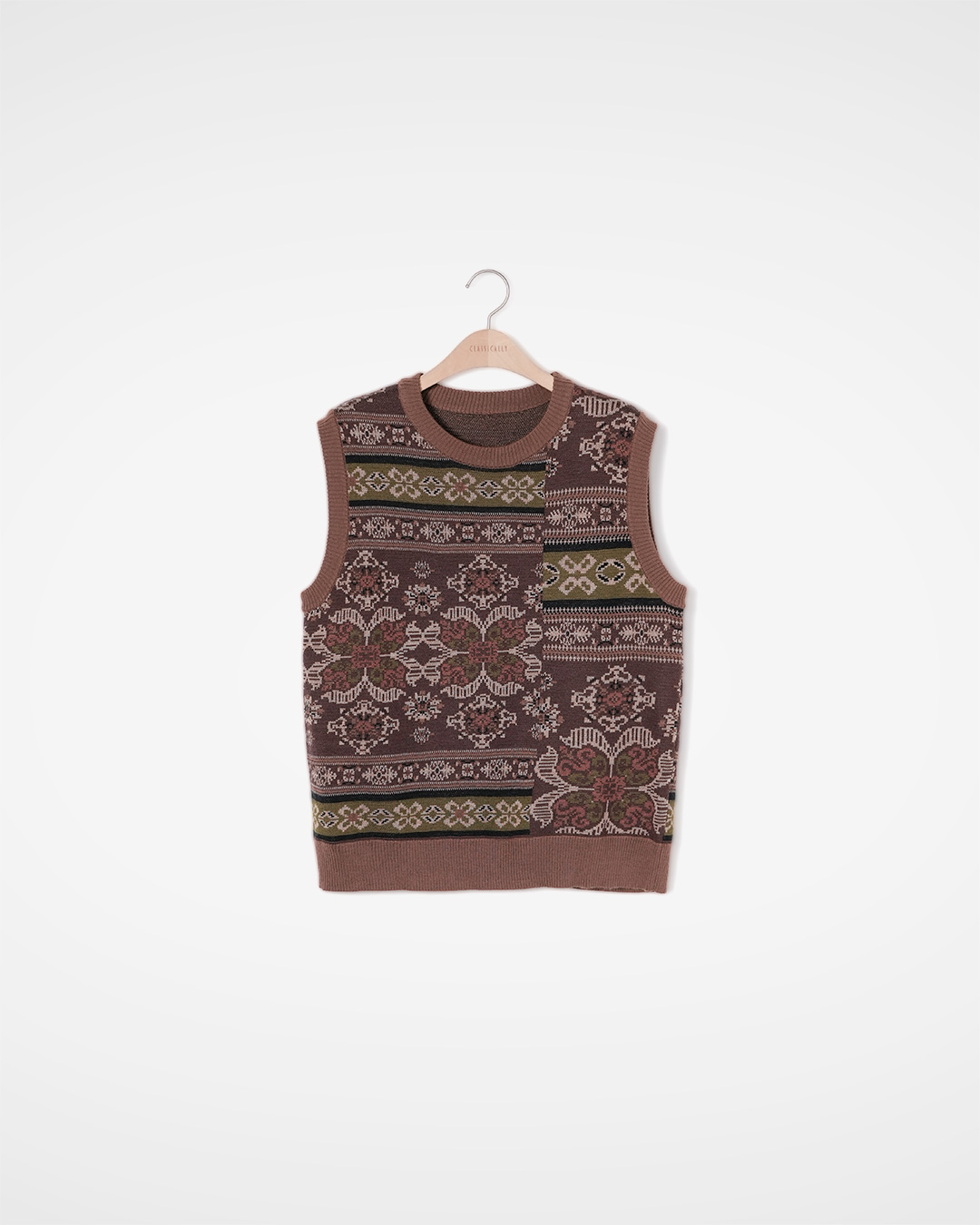Vintage Jacquard Knit Vest 제품 사진 1