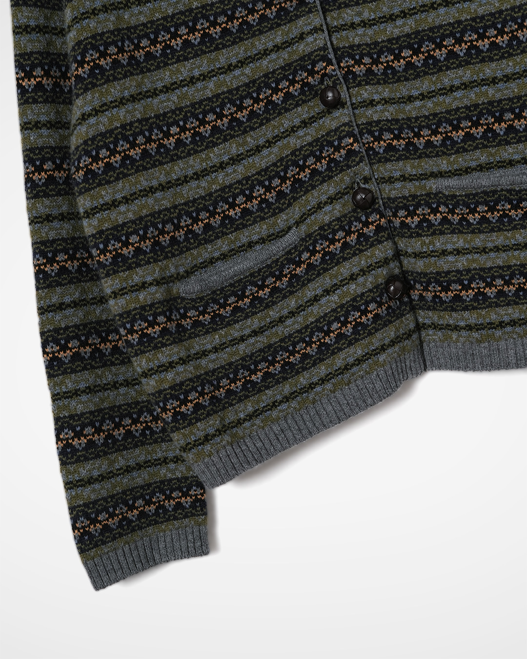 Patterned Round Neck Cardigan 제품 사진 3