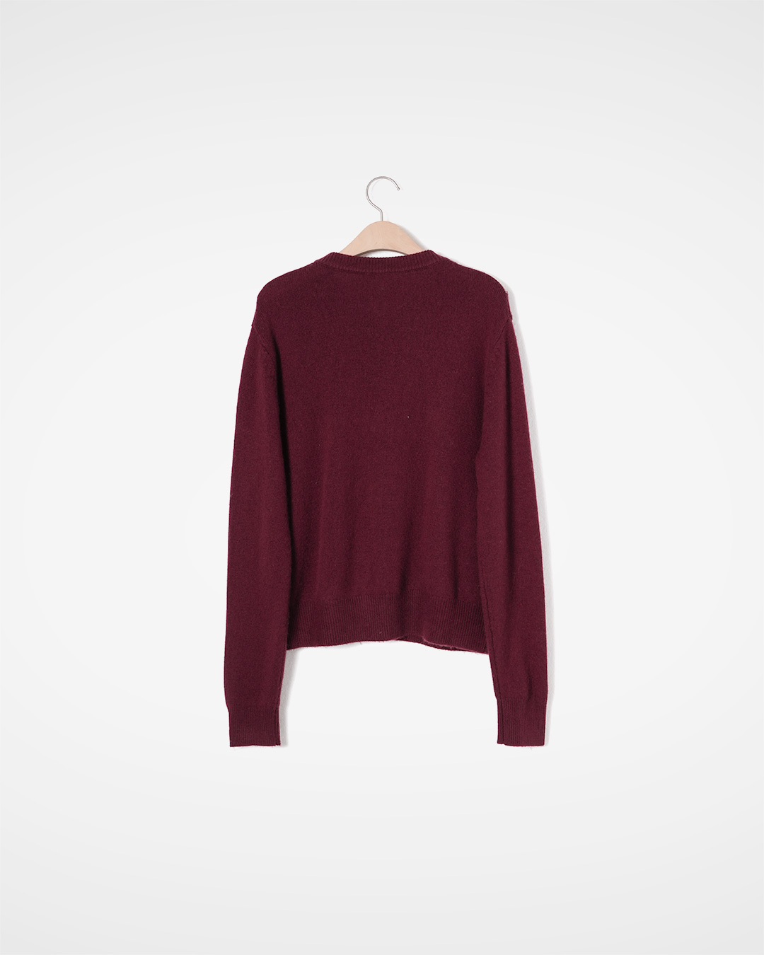 Wine Argyle Cardigan 제품 사진 4