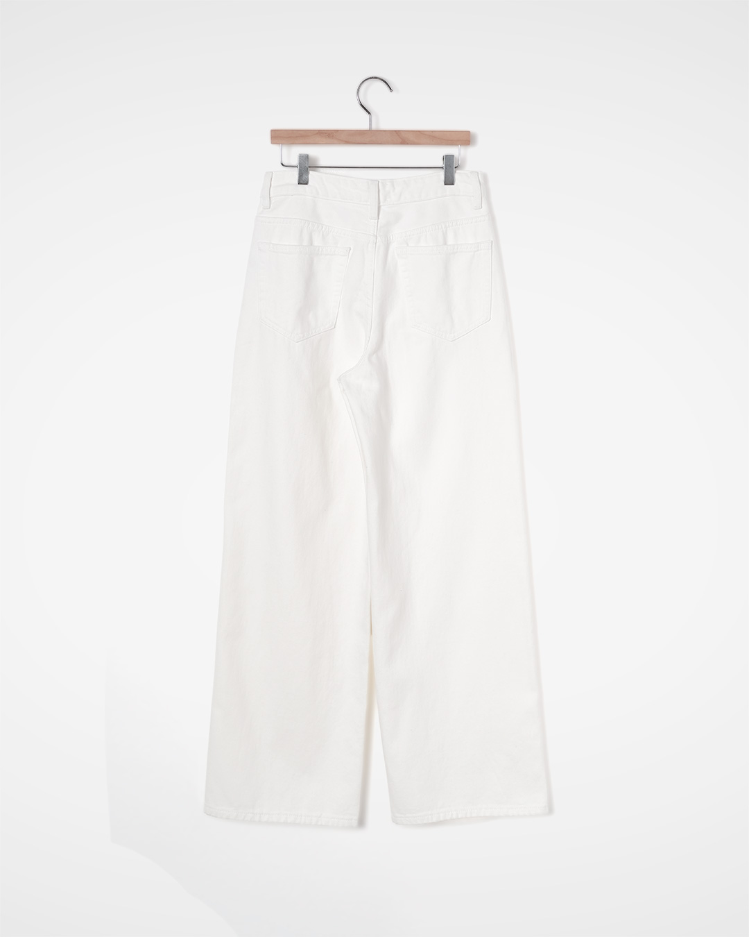 Pure White Long Straight Jeans 제품 사진 2