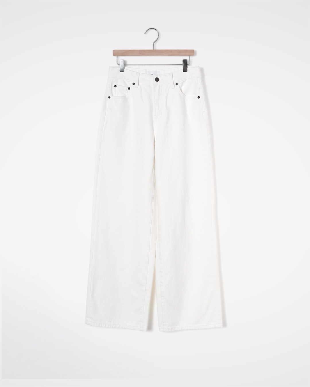 Pure White Long Straight Jeans 제품 사진 3