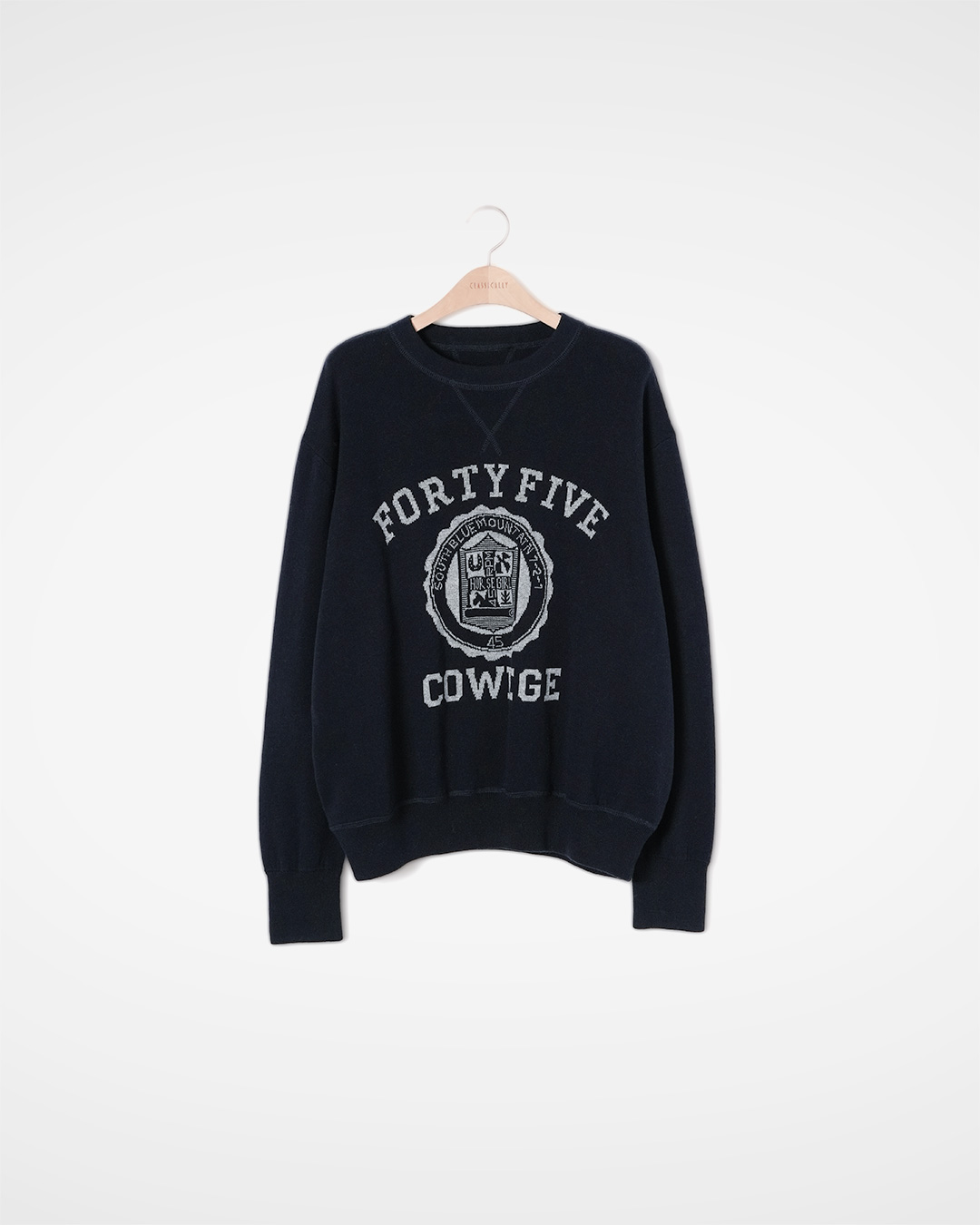 Collegiate Lettering Crewneck Knit 제품 사진 1