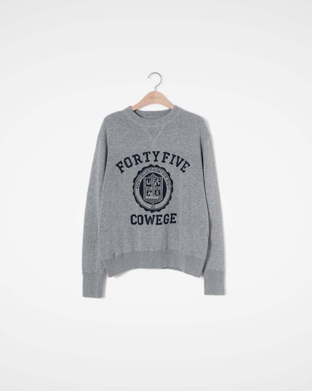 Collegiate Lettering Crewneck Knit 제품 사진 3