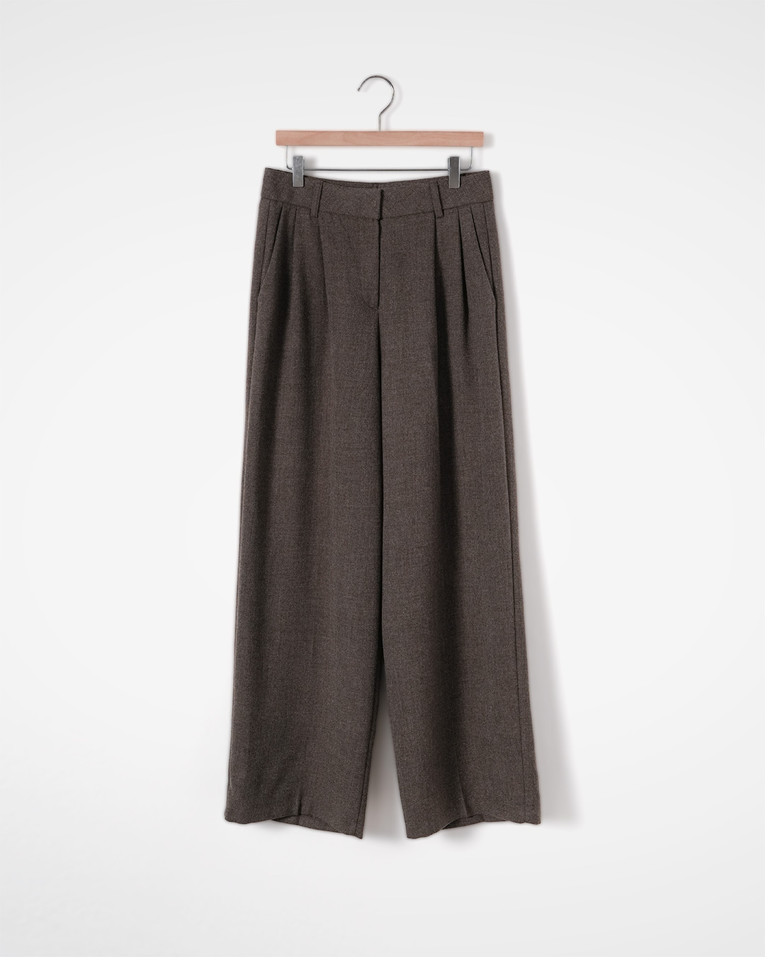 Wool Blend Double Pleat Wide Pants 상품 사진