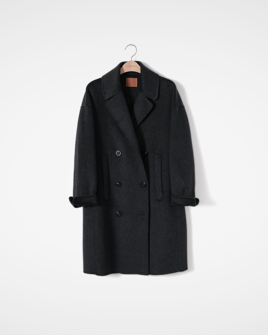 Cashmere Wool Double Breasted Coat 상품 사진