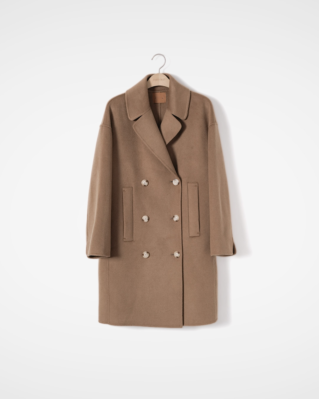 Cashmere Wool Double Breasted Coat 상품 사진