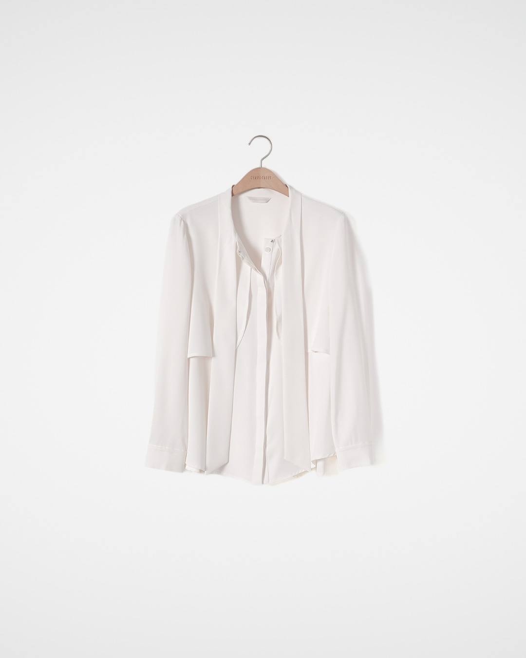 Tie Neck Pocket Blouse 상품 사진