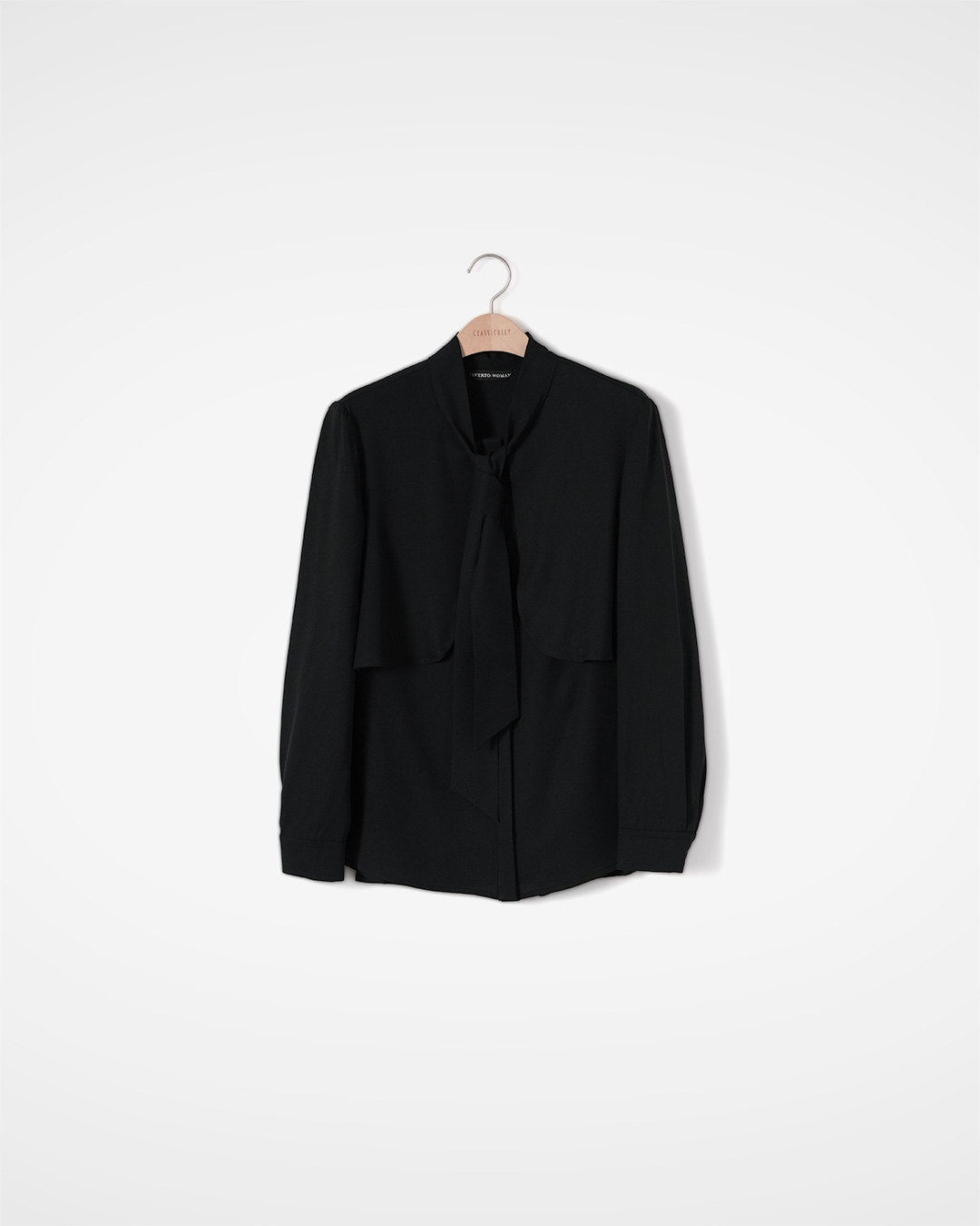 Tie Neck Pocket Blouse 상품 사진