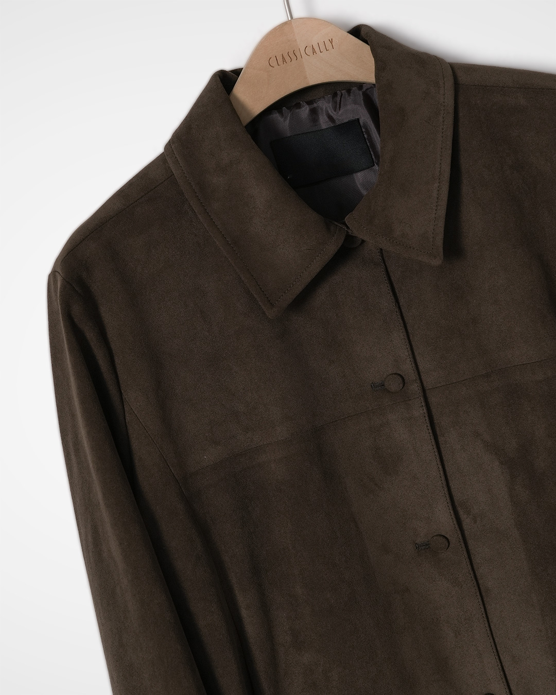 Faux Suede Gathered Jacket 상품 사진