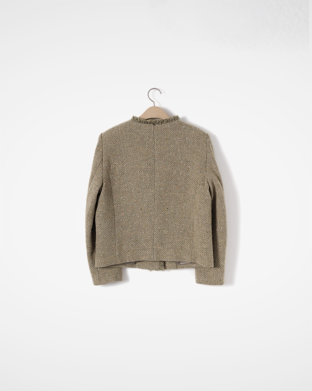 Wool Round Neck Tweed Jacket 상품 사진